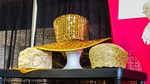 Gold Sequenced ladies hats.