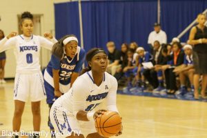 Memphis, Taylor Barnes at the free throw line.